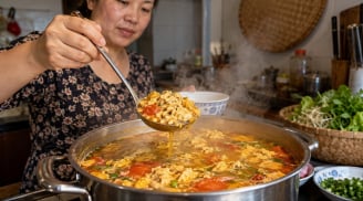 Cách nấu riêu cua đóng thành từng tảng vàng ươm