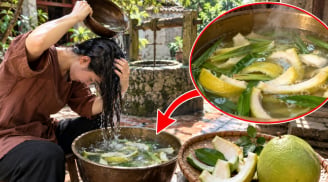 Mẹo nấu vỏ bưởi gội đầu kích tóc con mọc tua tủa