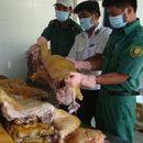 Phát hiện vụ vận chuyển gần 600 kg thịt heo thối