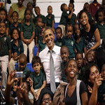Tổng thống Mỹ Barack Obama và những đứa trẻ