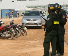 20 cảnh sát cơ động 'cắm chốt' tại Nhà máy Samsung Thái Nguyên