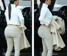 'Khiếp đảm' vì vòng 3 ngoại cỡ của Kim Kardashian