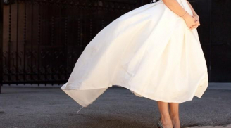 Váy cưới midi trẻ trung lãng mạn mùa cưới Xuân hè 2014