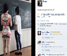 Hình ảnh cô giáo mặc sexy trên bục giảng gây bão Facebook