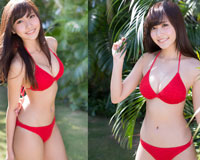 Thiên thần nội y Nhật diện bikini đỏ rực khoe thân hoàn mỹ