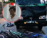 Xe tải lấn đường 'tông' 5 xe đạp, một nữ sinh tử vong