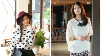 Áo len dáng dài phong cách Hàn Quốc cho cô nàng cá tính