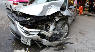 Cận cảnh hiện trường xe điên gây tai nạn liên hoàn ở Hà Nội