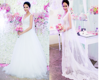 Váy cưới đẹp như hàng hiệu của vợ Lam Trường