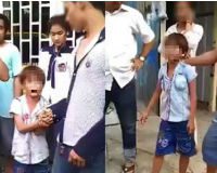 Bé trai Việt khóc ngất vì bị “nữ quái” xúi trộm đồ