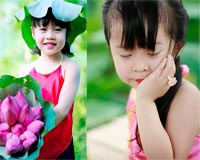 Ngắm vẻ đẹp trong trẻo của các bé khi chụp ảnh cùng hoa