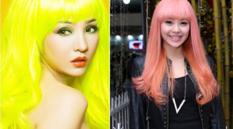 Những mái tóc nhuộm màu rực rỡ nhất của sao Việt