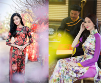 Sao Việt xúng xính diện áo dài đi chơi Tết