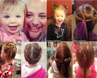 Ông bố đơn thân sáng tạo những kiểu tóc cực yêu cho con gái