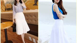 Chân váy trắng phối đồ thế nào để không đơn điệu?
