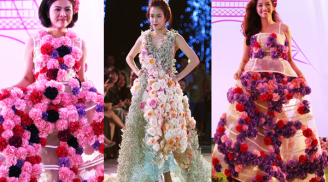 Sao Việt xinh, xấu với váy làm bằng hoa đầy độc đáo