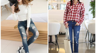 Quần jeans rách cá tính lên ngôi năm 2015