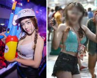 “Đỏ mặt” cảnh thiếu nữ Thái ăn mặc “cũn cỡn” tại lễ hội té nước