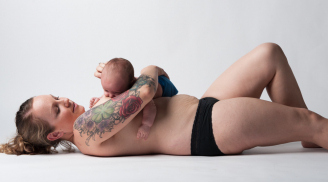 Bộ ảnh chân thực về cơ thể người mẹ sau sinh gây xúc động