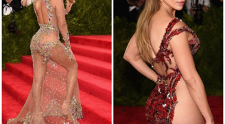 Beyonce, Jennifer Lopez gần như nude trên thảm đỏ Met Gala