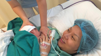 Thái Thùy Linh hạ sinh con trai vào lúc 9h42' sáng qua