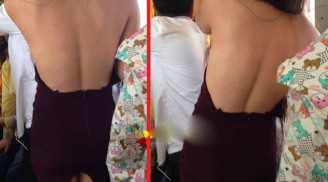 Hình ảnh cô gái ăn mặc phản cảm trên xe bus gây tranh cãi