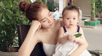 Elly Trần khoe vòng một 'khủng', dẫn con gái đi 'uống cà phê'