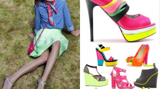 Xu hướng thời trang 2015: Nổi bật với giày neon sành điệu