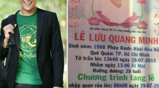 MC Quang Minh sẽ được an táng tại nghĩa trang Đa Phước