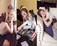 Ngắm những khoảnh khắc ngọt ngào của hai mẹ con nhà Elly Trần