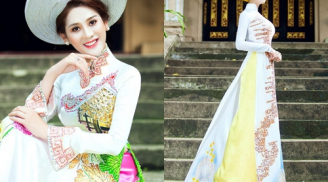 Lâm Chi Khanh mặc áo dài đẹp hơn cả 'gái xịn'
