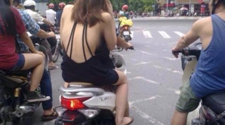 CSGT có phạt được thiếu nữ không mặc áo ngồi sau xe máy?