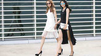 Mặc đen - trắng đẹp như hai quý cô sành điệu Sài Gòn
