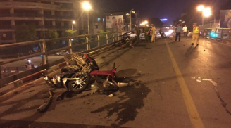 Hà Nội:Clip 'taxi điên' đâm thương vong nhiều người trên cầu vượt