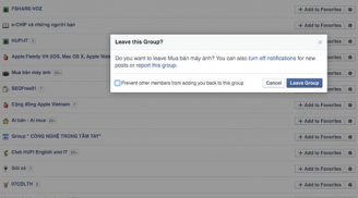Cách thoát khỏi các group rao vặt trên Facebook