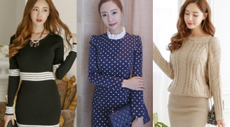 Váy liền phong cách Hàn 'ăn gian tuổi' cho quý cô công sở