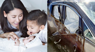 Hà Kiều Anh gặp tai nạn ô tô kinh hoàng ngay trước khi sinh
