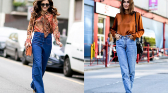 Phối quần jeans cạp cao theo phong cách thập niên 1970