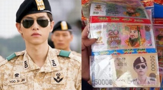 'Đại úy' Song Joong Ki bị in lên tiền âm phủ vì quá nổi tiếng