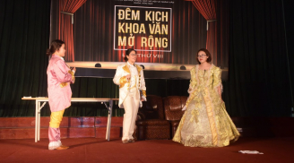 NSND Lê Khanh, Đức Khuê hòa mình với đêm kịch của sinh viên
