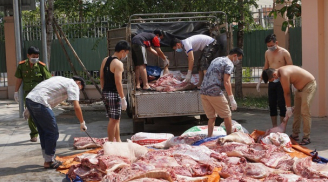 Bắt hơn 1 tấn thịt heo thối trên đường ra chợ