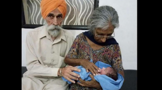 Cụ bà 72 tuổi ở Ấn Độ lần đầu làm mẹ