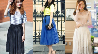 Chân váy xếp ly Hàn Quốc bay bổng quyến rũ đón hè 2016