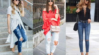 7 cách phối đồ cực chất với quần jean rách như fashionista