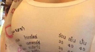 Kỳ lạ: Quán cà phê in thực đơn lên ngực áo nhân viên nữ xinh đẹp