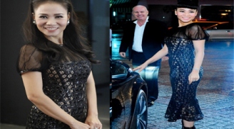 Thu Minh diện lại váy cũ đi chấm thi Việt Nam Idol