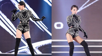 Tóc tiên diện bodysuit 5000 viên đá hát ở chung kết Hoa hậu VN