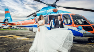 Choáng với bộ ảnh cưới của DJ số 1 Việt Nam trên trực thăng 300 tỷ