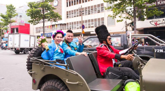 DJ Wang Trần chơi sốc khi rước dâu bằng dàn mô tô cổ