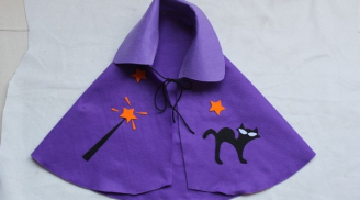 Hướng dẫn cách làm áo choàng phù thủy cho bé!